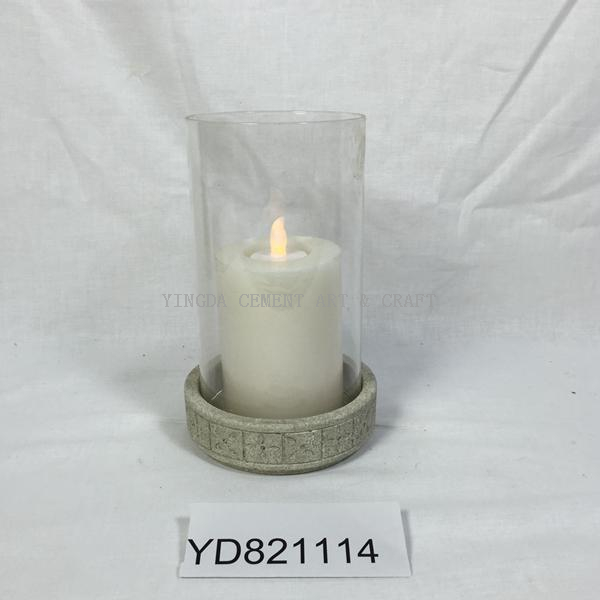 Cement Candle Holder for Home and Garden