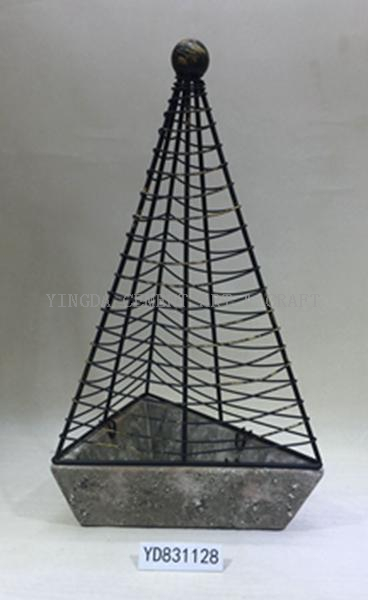 Cement Triangle Planters With Steel Craft 