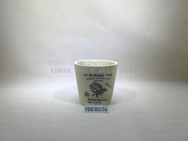 decal concrete planter for home & garden decoration