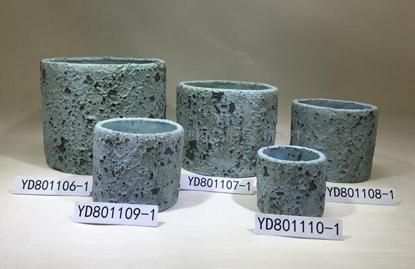 Pot round cement decoration floral container