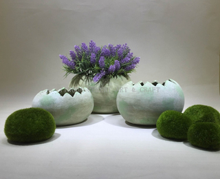 Egg Shape Cement Planter