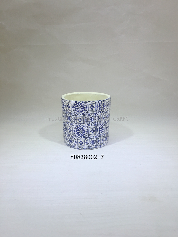 4.7 Inch Decal Concrete Planter