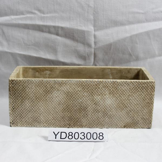 Grid Rectangle Cement Planter