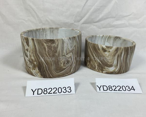Concrete Marble Round Planter pots 