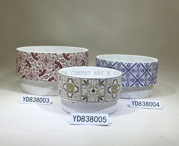 Bowl Round concrete plant pots