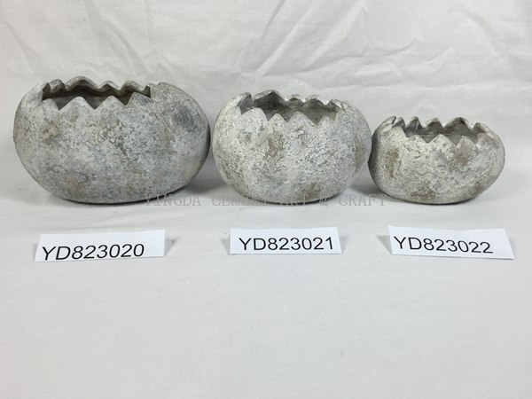 Egg Shape Cement Planters