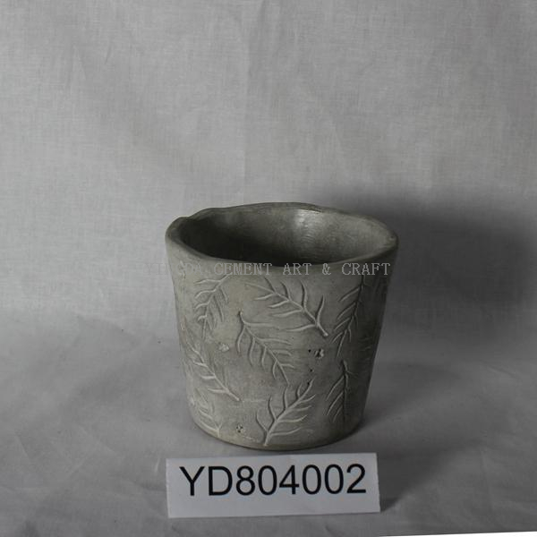 Pattern Round Concrete Planters