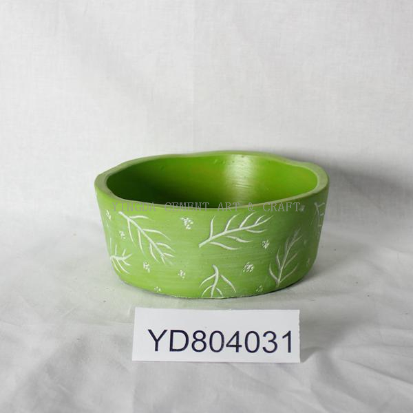 Pattern Bowl Round Concrete Planters