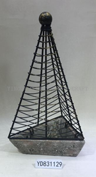 Cement Triangle Planters With Steel Craft 