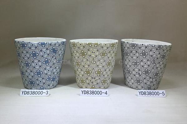 decal cement flowerpot for home & garden decoration