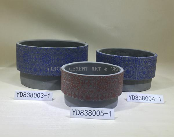 Bowl Round concrete plant pots
