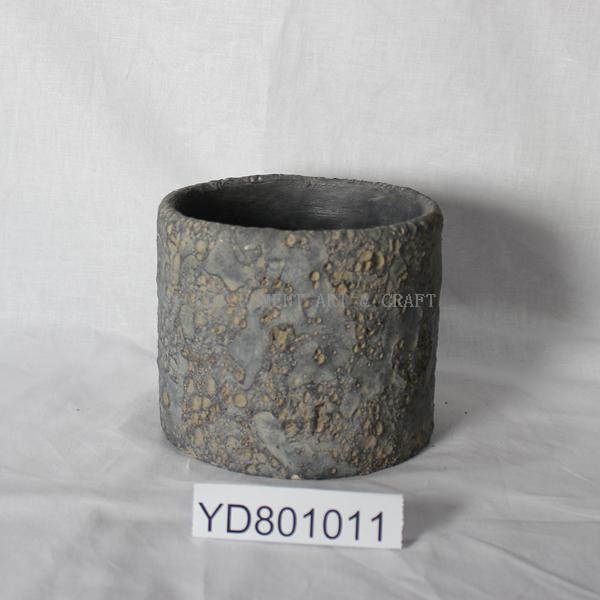 Pot round cement decoration floral container