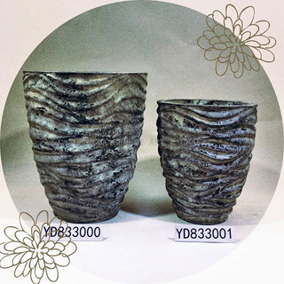 Indoor conical cement flowerpots for decoration