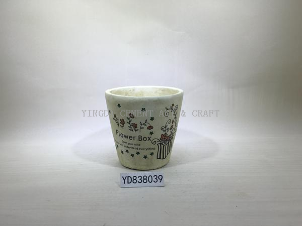 Decal Concrete Planter