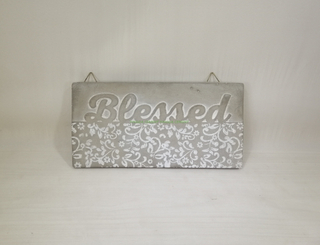 doorplate in cement white color 