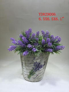 decal concrete planter for home & garden decoration