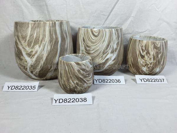 Concrete Marble Round Planter pots 