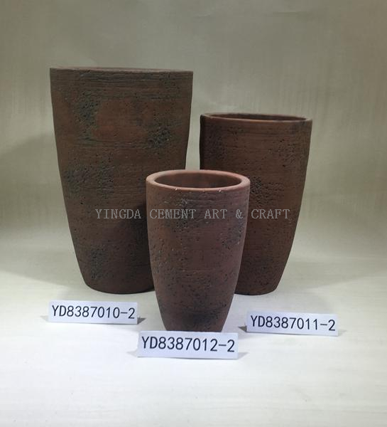 vase round cement plant pots