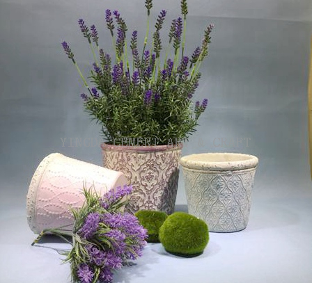 6" cement pots for home and garden