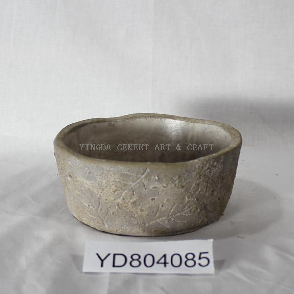 Pattern Bowl Round Concrete Planters