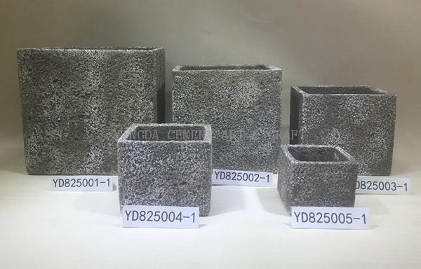 Cube cement planter pots for indoor and outdoor decor