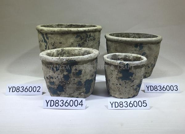 Antique Conical Round Cement Planter pots