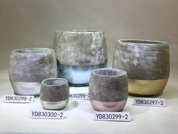 Metallic Concrete Vase