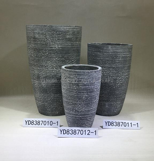 vase round cement plant pots