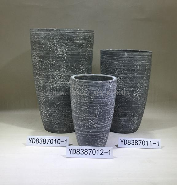 vase round cement plant pots