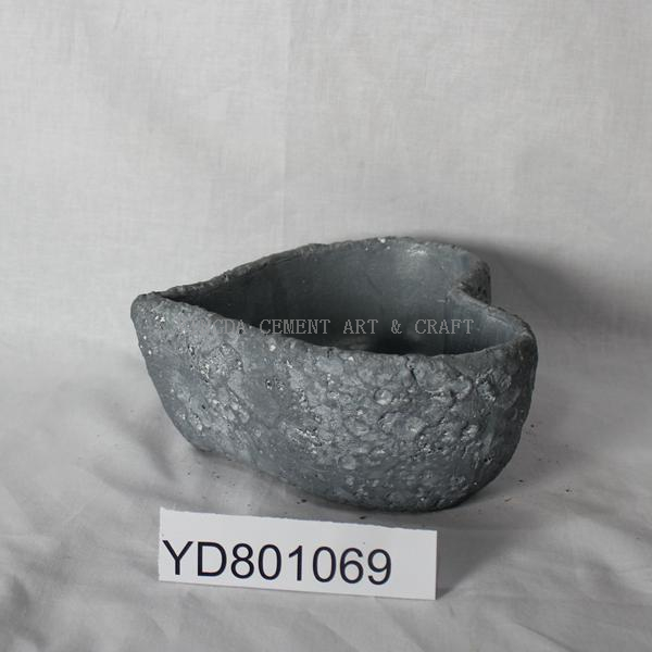 Heart Shape cement decoration floral container for succulents