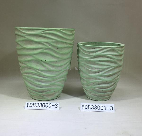 Indoor conical cement flowerpots for decoration