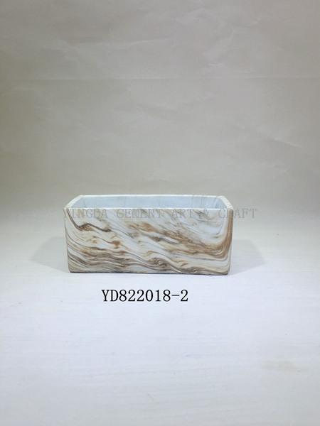 Marble Rectangle Pots