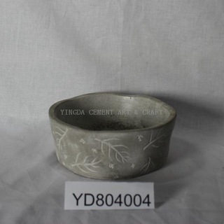 Pattern Bowl Round Concrete Planters