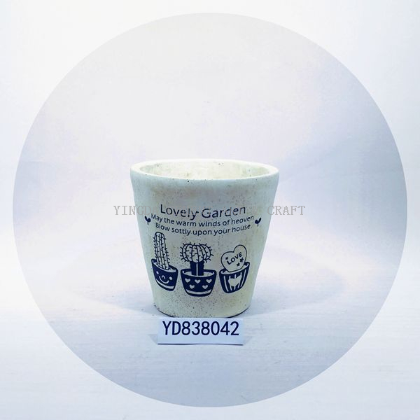 decal cement flowerpot for home & garden decoration