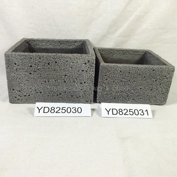 Cube cement planter pots for indoor and outdoor decor