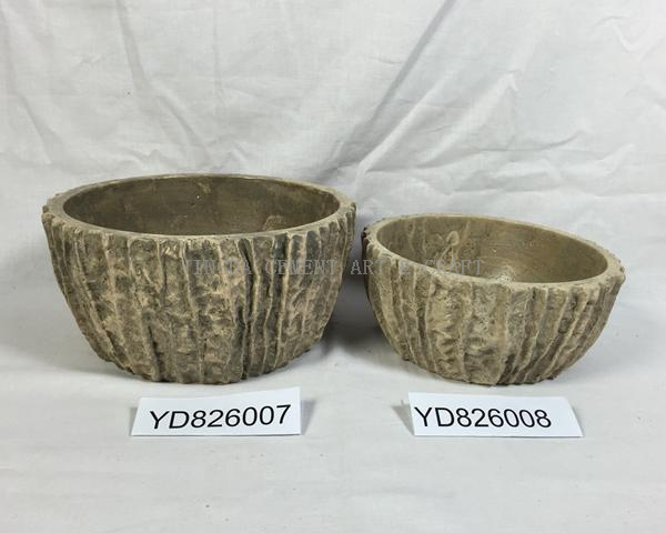 Bowl Round Loofah Concrete Planters