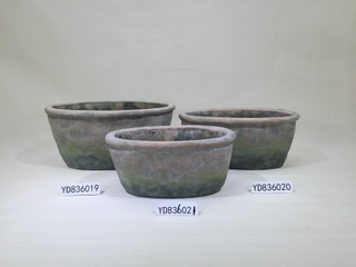 Antique Clay Oval Concrete Planter Pots