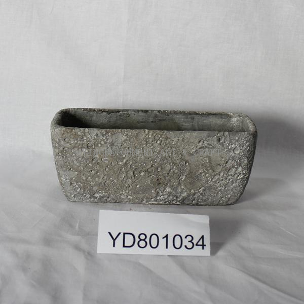 Rectangle and Oval shape concrete flowerpots 
