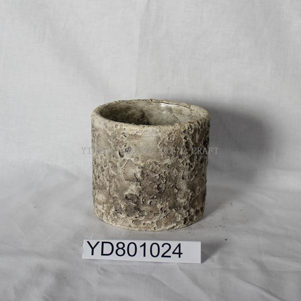 Pot round cement decoration floral container