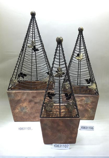 Cement Square Planters With Steel Craft