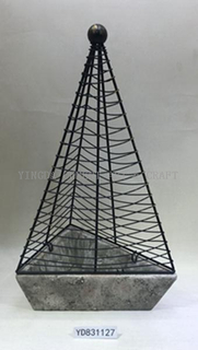 Cement Triangle Planters With Steel Craft 