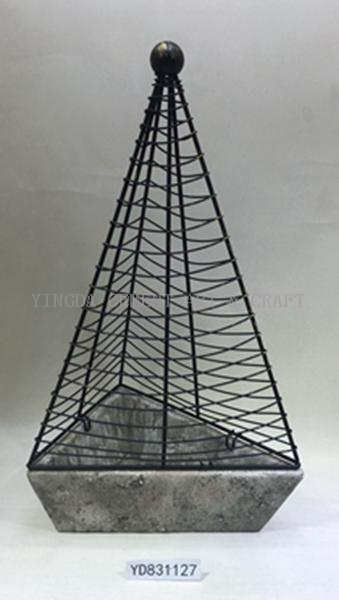 Cement Triangle Planters With Steel Craft 