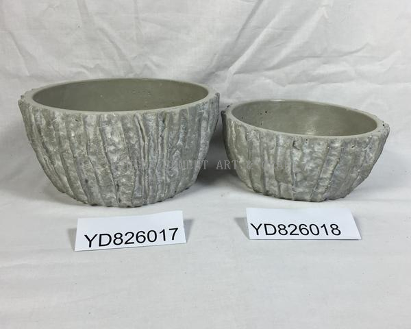 Bowl Round Loofah Concrete Planters