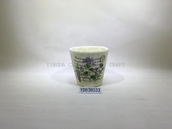 decal concrete planter for home & garden decoration
