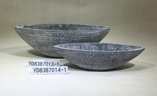 boat shape cement flower pots