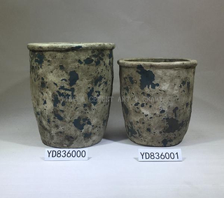 Vase Round Cement Planter Pot For Home & Garden 