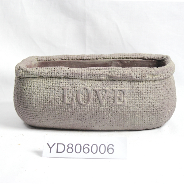 LOVE Rectangle Cement Planters