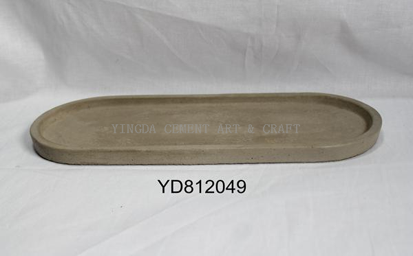 Oval Cement Planter Saucer