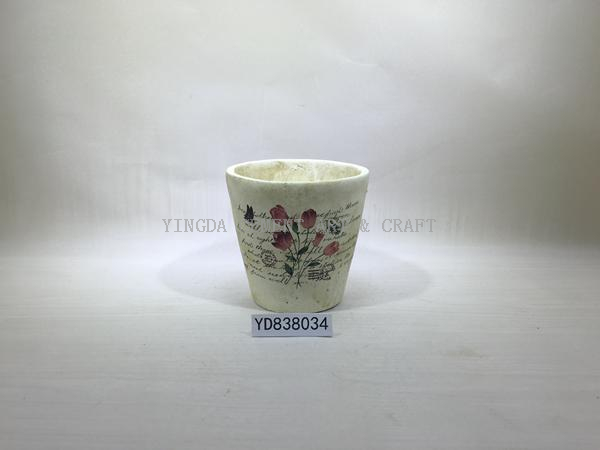 decal concrete planter for home & garden decoration