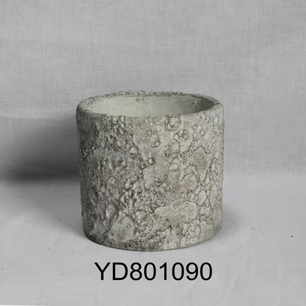 Pot round cement decoration floral container